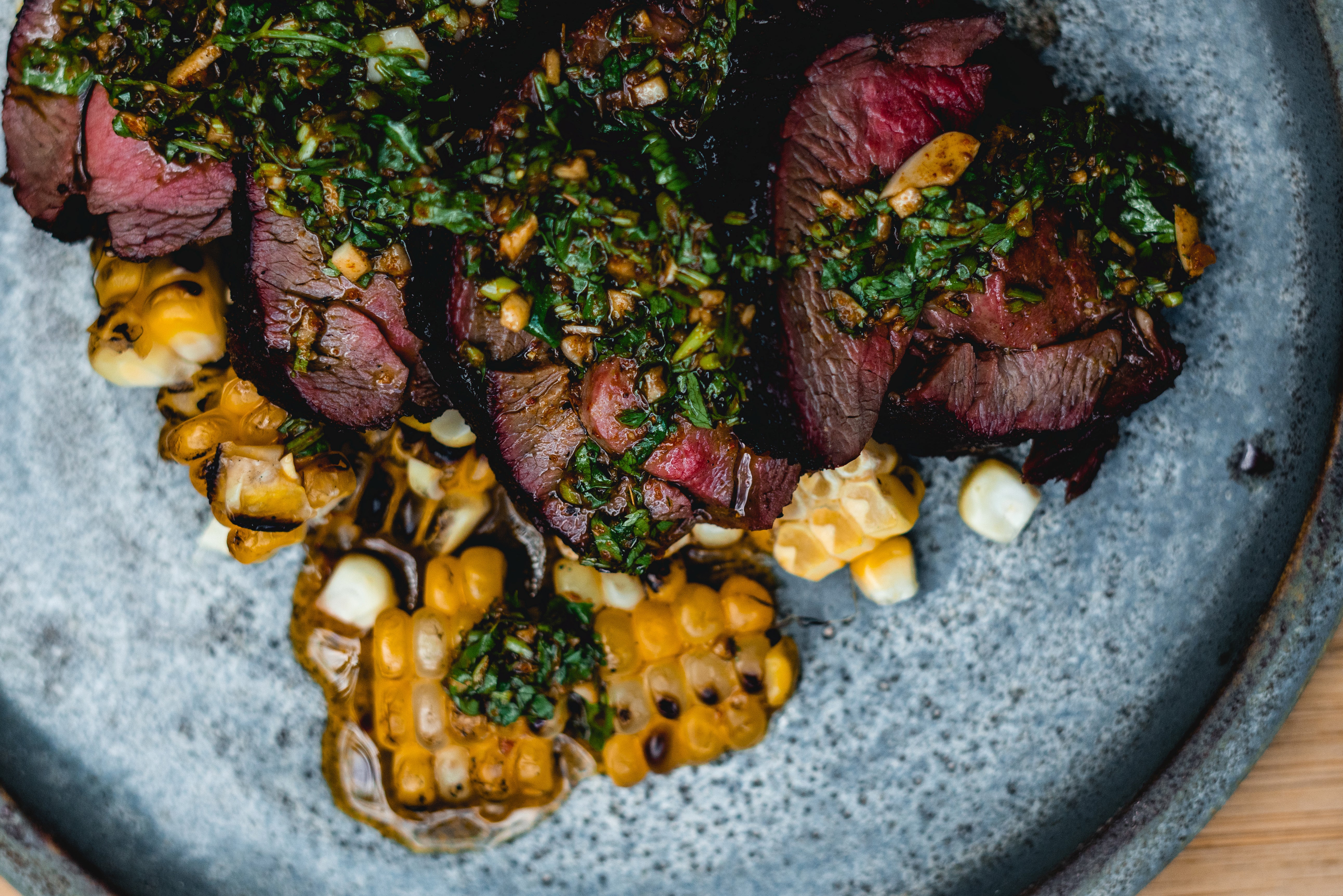 Fed by Fire: Smoked Venison and Cilantro Chimichurry