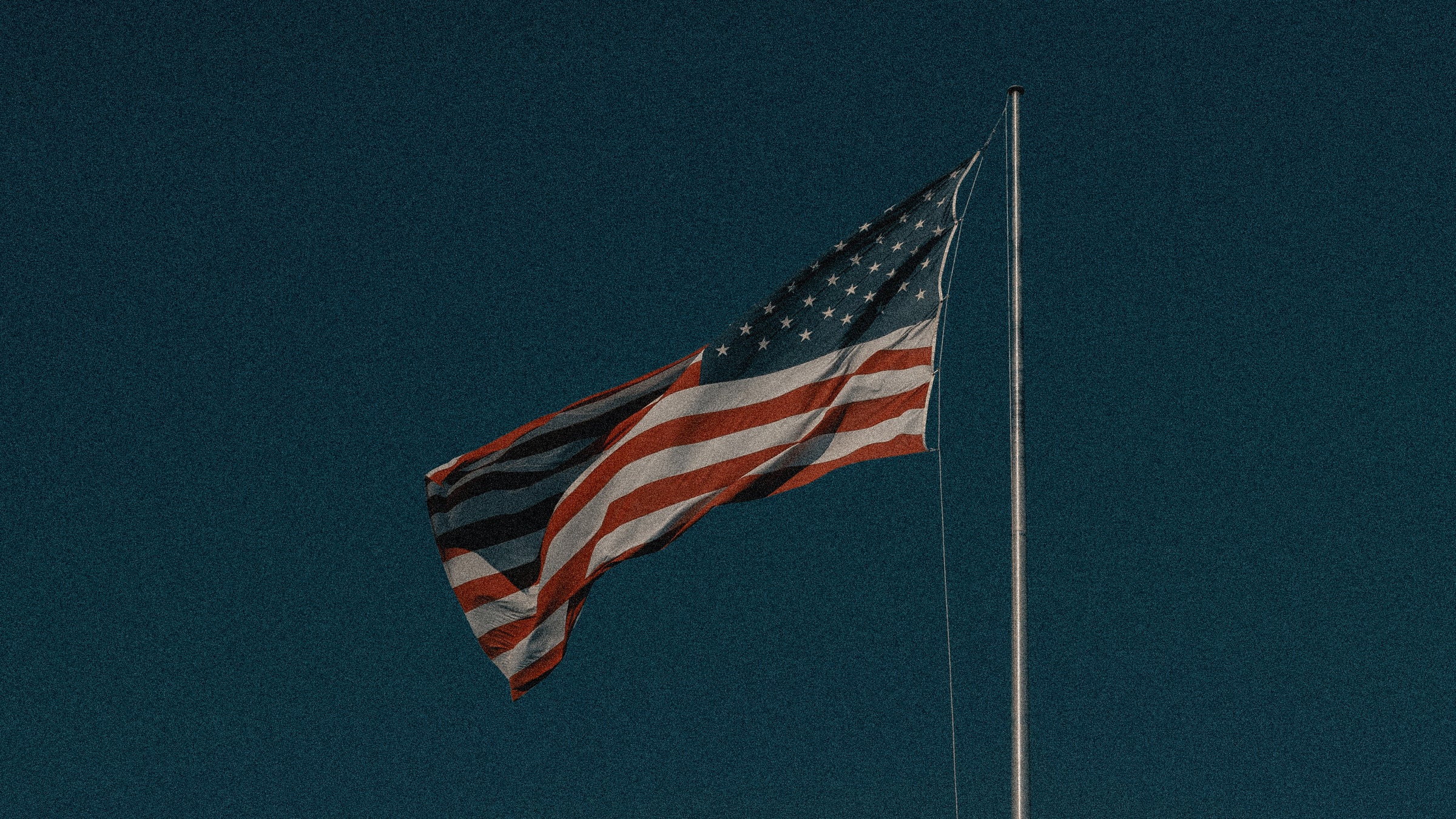 American flag flying